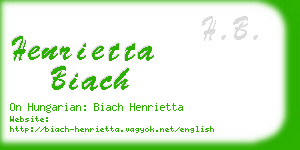 henrietta biach business card